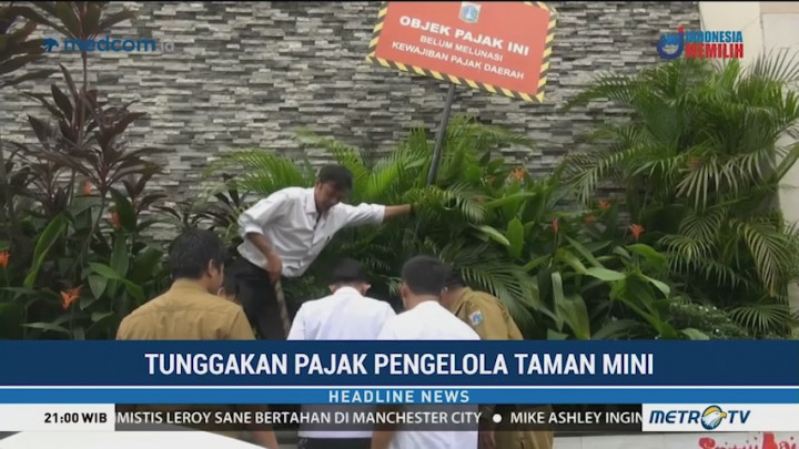 Plang Penunggak Pajak di TMII Dicopot