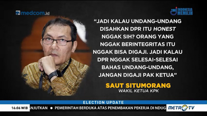 KPK Gulirkan Wacana Tak Gaji Anggota DPR Jika UU Tak Rampung