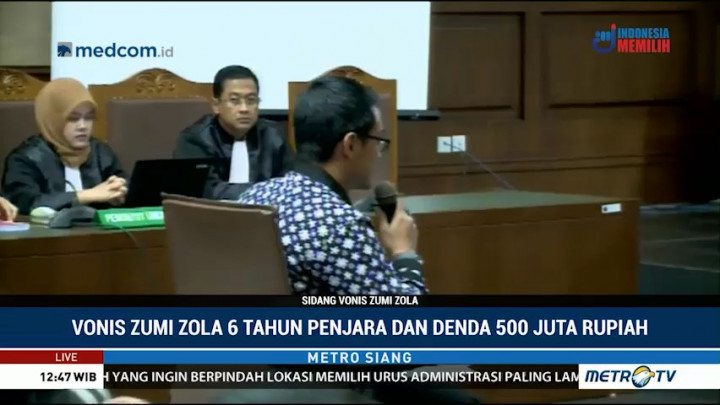 Zumi Zola Divonis 6 Tahun Penjara