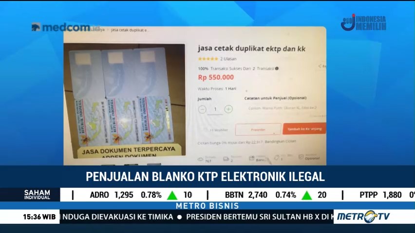 Kemendagri Tindak Tegas Penjual Blangko KTP-el Ilegal