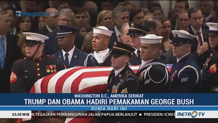 Pemakaman George HW Bush Berlangsung Khidmat