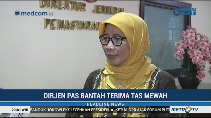 Dirjen PAS Bantah Terima Tas Mewah dari Kalapas Sukamiskin