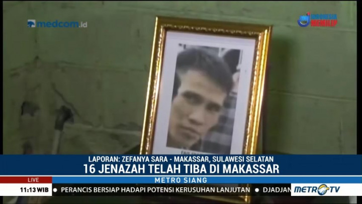 16 Jenazah Korban Penembakan KKB Tiba di Makassar