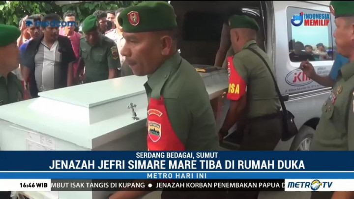 Jenazah Jefri Simaremare Korban Penembakan KKB Tiba di Rumah Duka