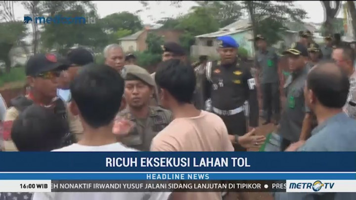 Eksekusi Lahan di Tol Cijago Berlangsung Ricuh