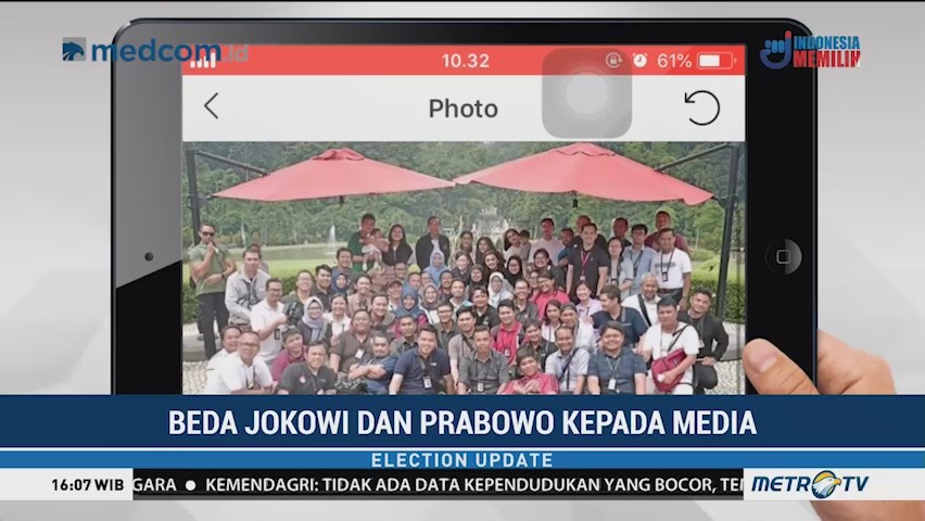 Beda Jokowi dan Prabowo kepada Media