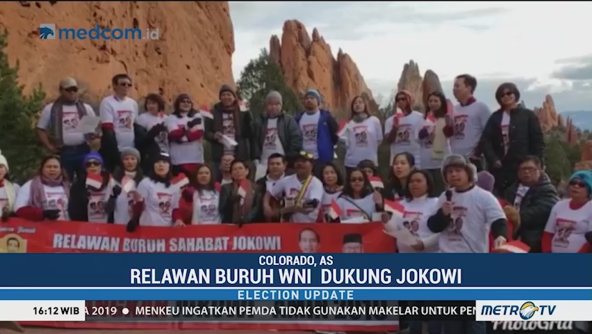 Relawan Buruh di Colorado AS Deklarasi Dukung Jokowi-Ma'ruf