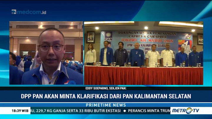 PAN Kalsel Dukung Jokowi-Ma'ruf, DPP Lakukan Evaluasi
