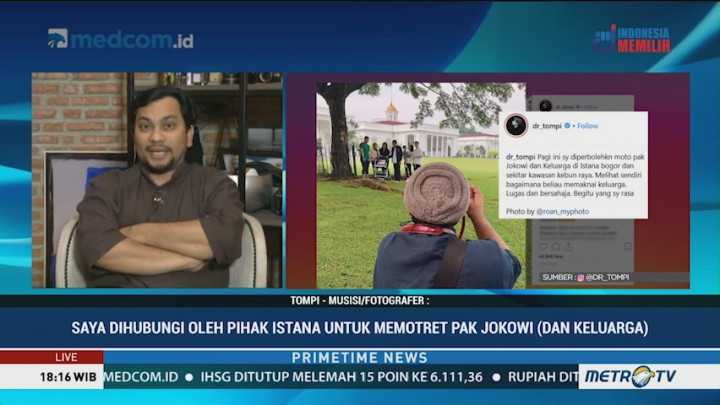 Cerita Tompi saat Memotret Keluarga Jokowi Liburan di Bogor