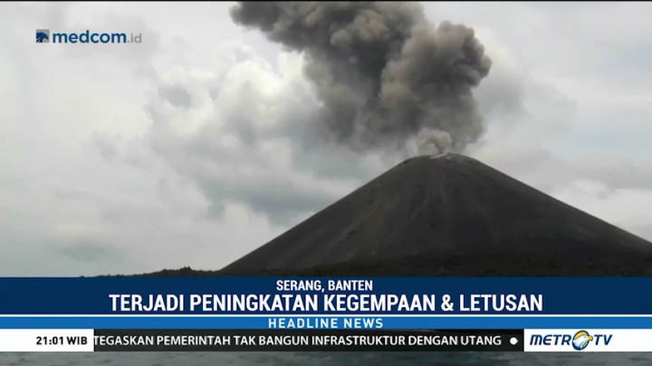 Jumlah Kegempaan dan Letusan Gunung Anak Krakatau Meningkat