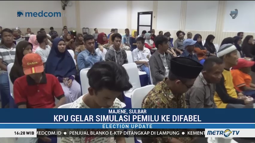 KPU Majene Gelar Simulasi Pemilu Bagi Kaum Difabel
