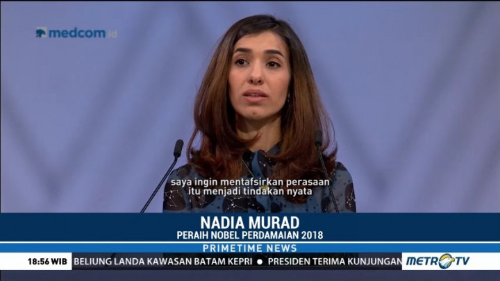 Nadia Murad Terima Nobel Perdamaian