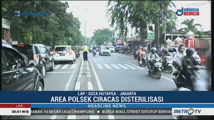 Suasana Sterilisasi Area Polsek Ciracas