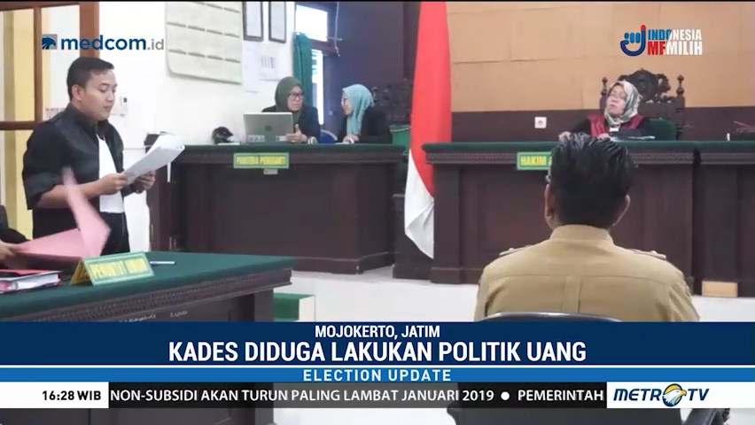 Lakukan Politik Uang, Kades Mojokerto Dituntut 6 Bulan Penjara