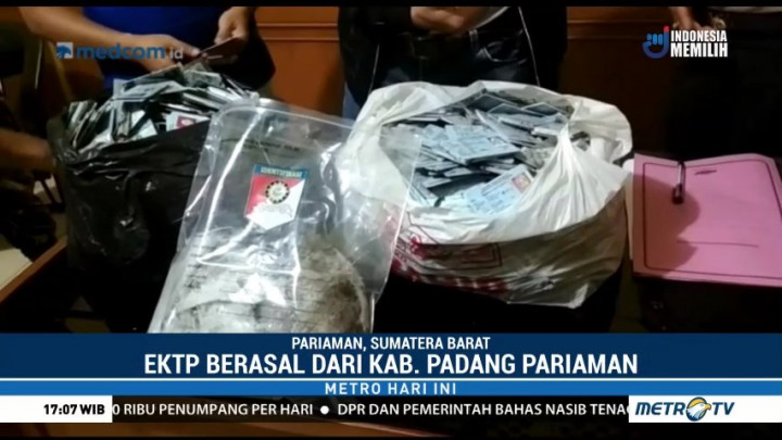 Ribuan KTP-el Ditemukan Tercecer di Pariaman