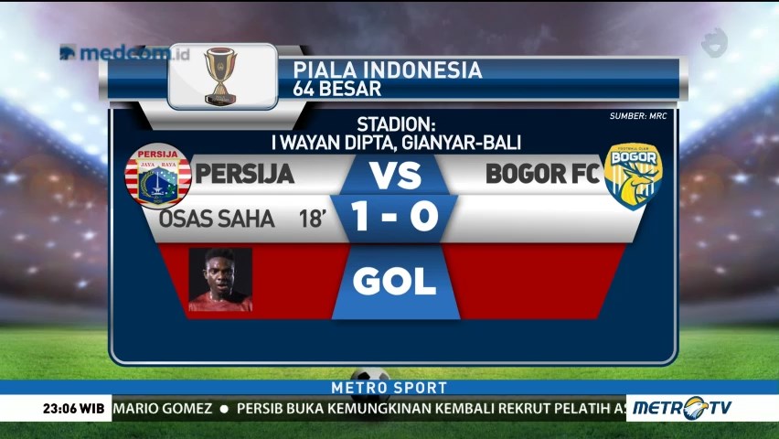 Persija Lolos ke-32 Besar Piala Indonesia