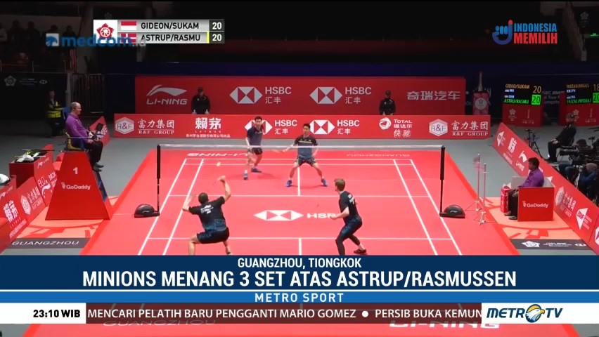 Kevin/Marcus Raih Kemenangan di Laga Perdana BWF World Tour Finals 2018