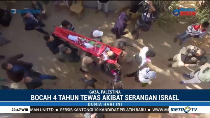 Bocah Berusia 4 Tahun Tewas Akibat Serangan Israel