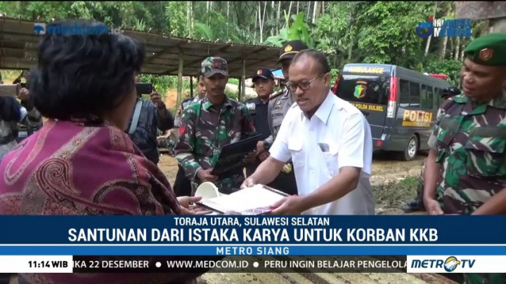 Istaka Karya Serahkan Santunan ke Keluarga Matius Palinggih