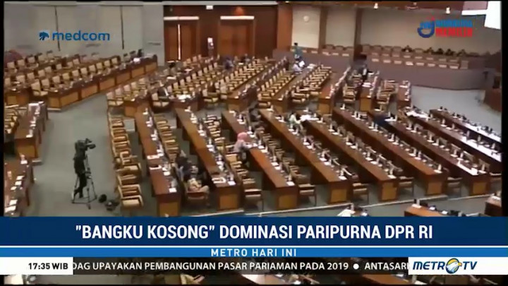 Rapat Paripurna DPR Didominasi Bangku Kosong