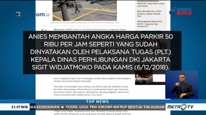 Anies Bantah Tarif Parkir di DKI Naik Rp50 Ribu per Jam
