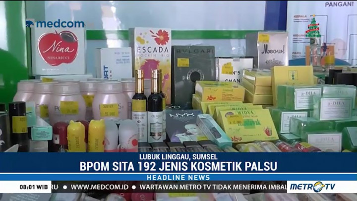 BPOM Sumsel Sita Ribuan Kosmetik Ilegal
