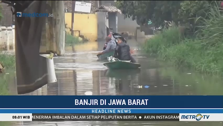 Banjir Merendam 2 Kecamatan di Kabupaten Bandung