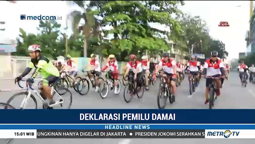 Polda Sumut Ajak Masyarakat Bersepeda untuk Deklarasi Pemilu Damai