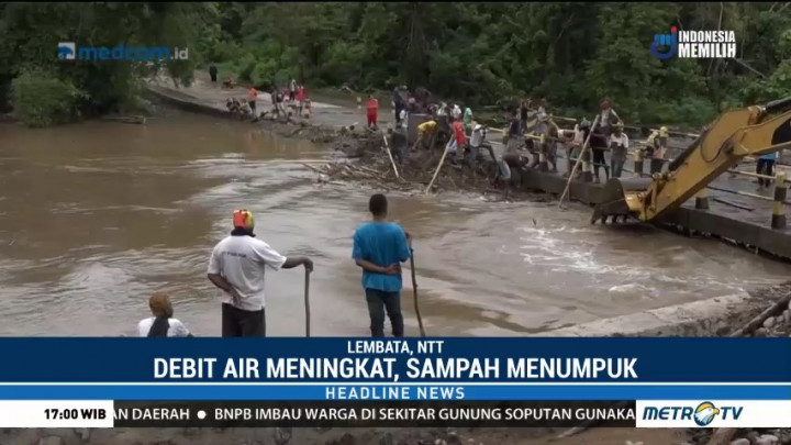 Curah Hujan Tinggi, Warga di Lembata Khawatir Jembatan Jebol Lagi