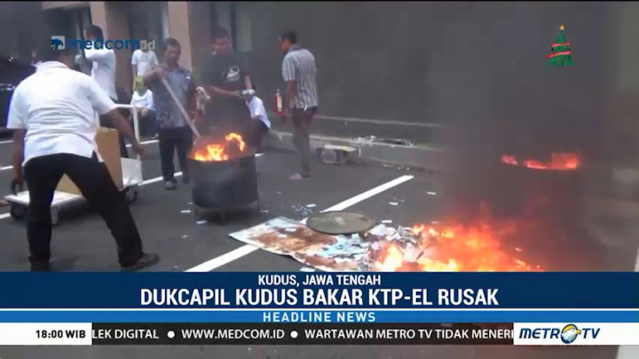 Disdukcapil Kudus Bakar Ribuan KTP-el Rusak