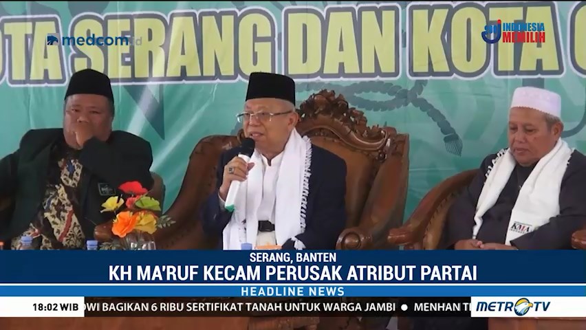 Ma'ruf Amin Minta Perusakan APK Partai Demokrat Diusut