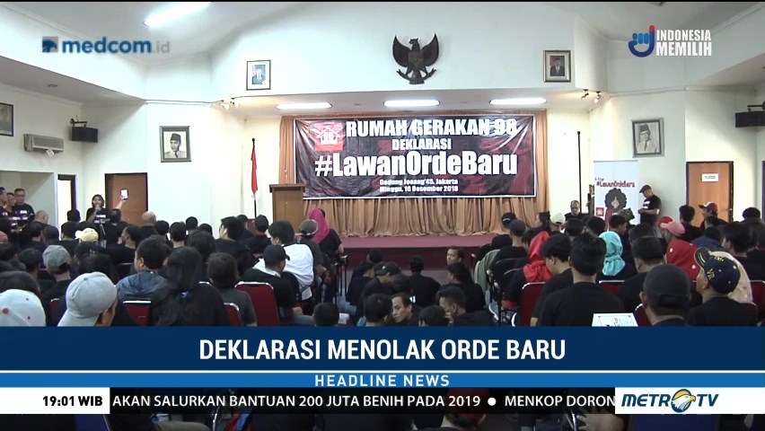 Rumah Gerakan 98 Deklarasikan Tolak Orde Baru