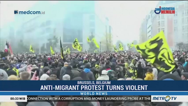 Anti-Migrant Protest in Belgium Turns Violent