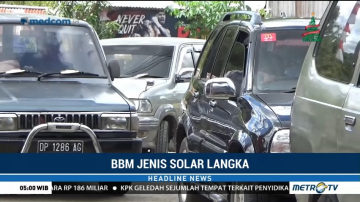 Solar Langka, Antrean Panjang Kendaraan Terjadi di SPBU Bua