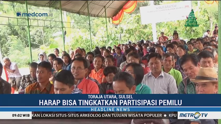 Warga Toraja Utara Antusias Ikuti Sosialisasi Pemilu 2019