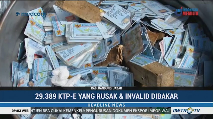 Disdukcapil Bandung Bakar Ribuan KTP-el Rusak
