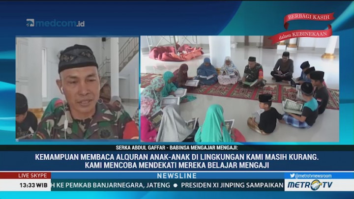 Wujud Bakti Serka Gaffar Jadi Guru Mengaji