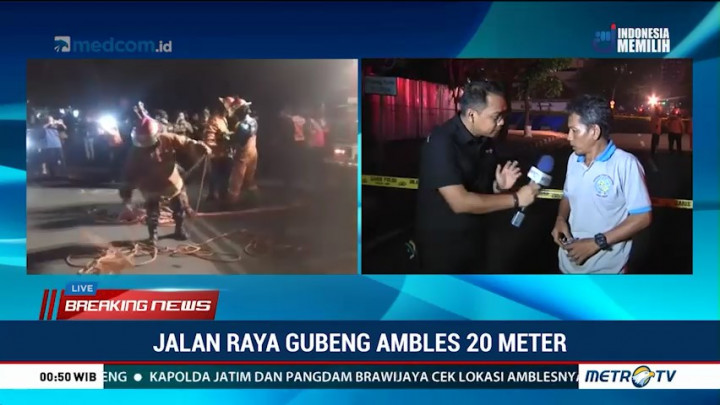 Penjelasan Saksi Mata Jalan Ambles di Surabaya