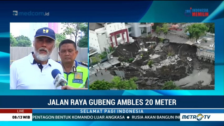 BBPJN VIII Bantu Investigasi Amblesnya Jalan Raya Gubeng
