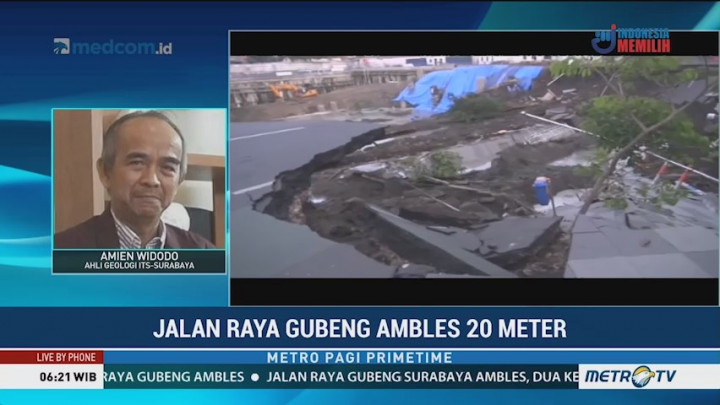 Kemungkinan Penyebab Amblesnya Jalan Raya Gubeng di Surabaya