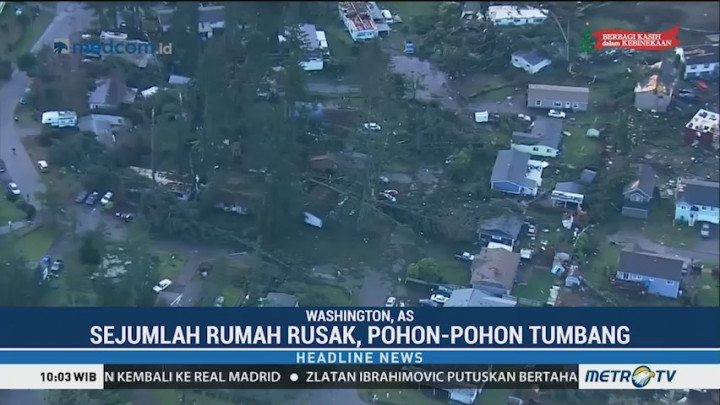Badai Tornado Hantam AS, Sejumlah Rumah Rusak