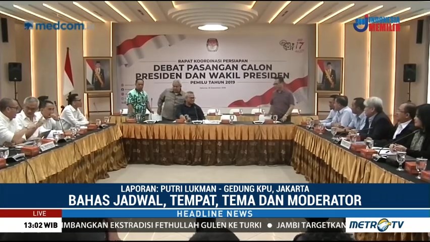 KPU Gelar Rapat Koordinasi Persiapan Debat Pilpres 2019