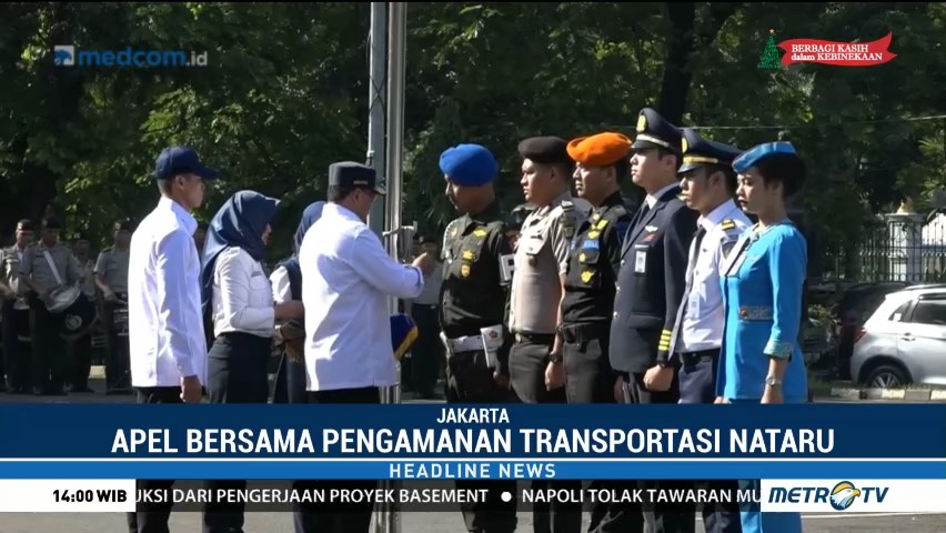 Menhub Pimpin Apel Bersama Pengamanan Transportasi Nataru