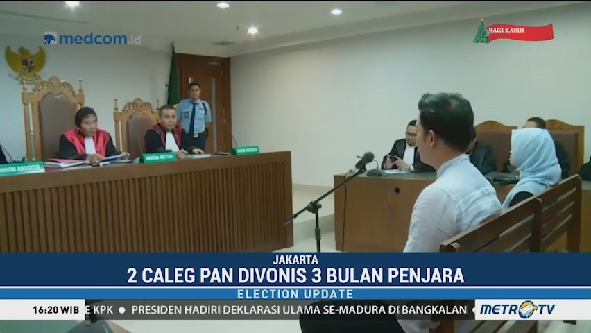 Caleg PAN Divonis Tiga Bulan Penjara