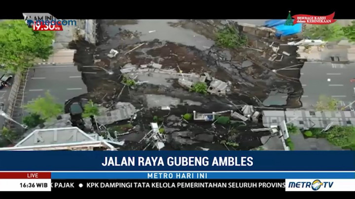 Tanah di Sekitar Longsoran Jalan Gubeng Dinyatakan Aman