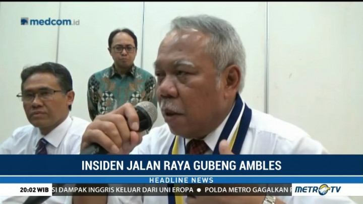 Jalan Gubeng Ambles, Menteri PUPR: Harus Ada yang Bertanggung Jawab