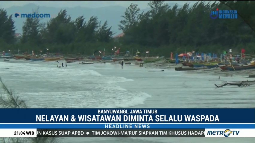 BMKG Keluarkan Peringatan Dini Gelombang Tinggi di Selatan Jatim