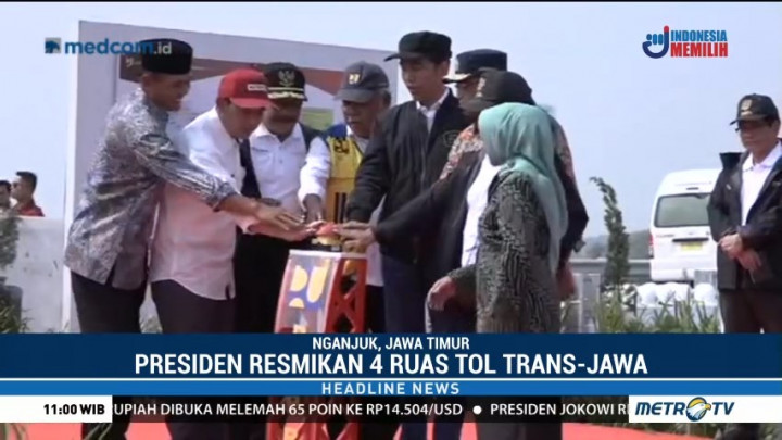 Jokowi Resmikan 4 Ruas Tol Trans Jawa Area Jatim