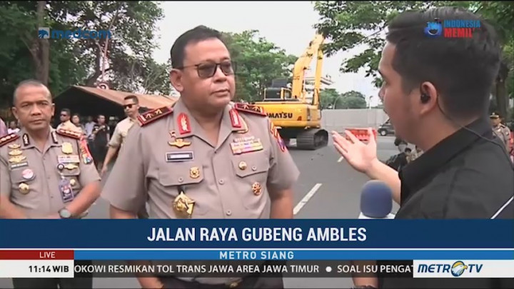 Kondisi Terkini di Jalan Gubeng Surabaya yang Ambles