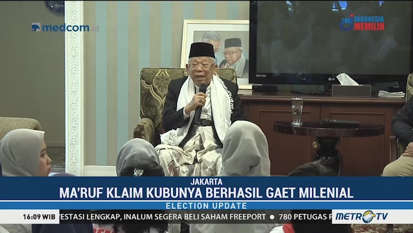 Strategi Ma'ruf Amin Gaet Suara Milenial